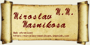 Miroslav Masnikosa vizit kartica